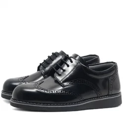 Rakerplus Hidra Hakiki Deri Rugan Erkek Genç Okul Ayakkabı