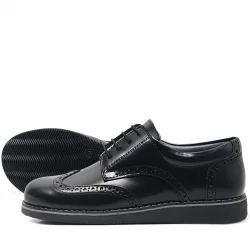 Rakerplus Hidra Hakiki Deri Rugan Erkek Genç Okul Ayakkabı