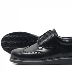 Rakerplus Hidra Hakiki Deri Rugan Erkek Genç Okul Ayakkabı