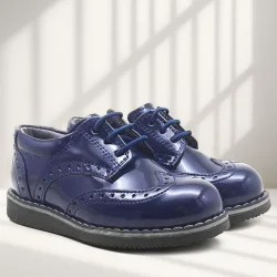 Rakerplus Hidra Lacivert Rugan Yüksek Tabanlı Erkek Bebek Ayakkabı