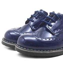 Rakerplus Hidra Lacivert Rugan Yüksek Tabanlı Erkek Bebek Ayakkabı