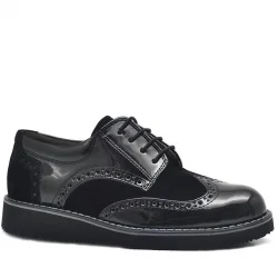 Rakerplus Hidra Siyah Rugan Bağcıklı Klasik Erkek Çocuk Okul Ayakkabı