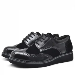 Rakerplus Hidra Siyah Rugan Bağcıklı Klasik Erkek Çocuk Okul Ayakkabı