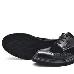 Rakerplus Hidra Siyah Rugan Bağcıklı Klasik Erkek Çocuk Okul Ayakkabı