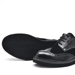 Rakerplus Hidra Siyah Rugan Bağcıklı Klasik Erkek Çocuk Okul Ayakkabı