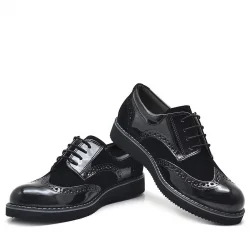 Rakerplus Hidra Siyah Rugan Bağcıklı Klasik Erkek Çocuk Okul Ayakkabı