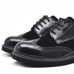 Rakerplus Hidra Siyah Rugan Bağcıklı Klasik Erkek Çocuk Okul Ayakkabı