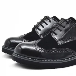 Rakerplus Hidra Siyah Rugan Bağcıklı Klasik Erkek Çocuk Okul Ayakkabı