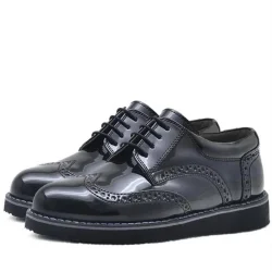 Rakerplus Hidra Siyah Rugan Lastik Bağcıklı Erkek Çocuk Klasik Ayakkabı