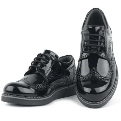 Rakerplus Hidra Siyah Rugan Lastik Bağcıklı Erkek Çocuk Klasik Ayakkabı