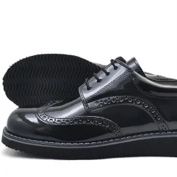 Rakerplus Hidra Siyah Rugan Lastik Bağcıklı Erkek Çocuk Klasik Ayakkabı