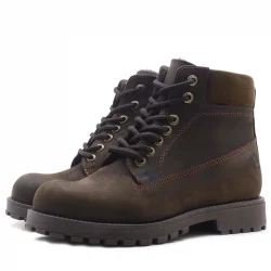 Rakerplus Kahverengi Fermuarlı Hakiki Deri Çocuk Bot