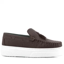 Rakerplus Kahverengi Hafif Tabanlı Erkek Çocuk Makosen Ayakkabı