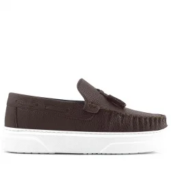 Rakerplus Kahverengi Hafif Tabanlı Erkek Çocuk Makosen Ayakkabı