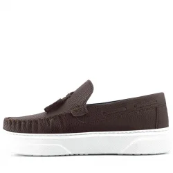 Rakerplus Kahverengi Hafif Tabanlı Erkek Çocuk Makosen Ayakkabı