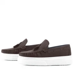 Rakerplus Kahverengi Hafif Tabanlı Erkek Çocuk Makosen Ayakkabı