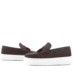 Rakerplus Kahverengi Hafif Tabanlı Erkek Çocuk Makosen Ayakkabı