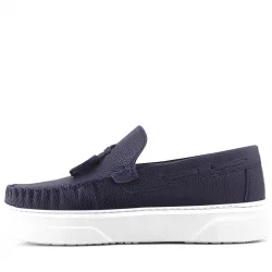 Rakerplus Lacivert Hafif Tabanlı Erkek Çocuk Makosen Ayakkabı