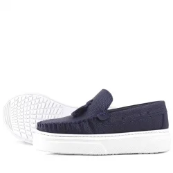 Rakerplus Lacivert Hafif Tabanlı Erkek Çocuk Makosen Ayakkabı