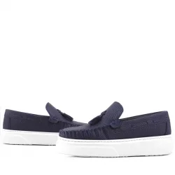 Rakerplus Lacivert Hafif Tabanlı Erkek Çocuk Makosen Ayakkabı