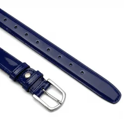 Rakerplus Lacivert Rugan 3 Cm Erkek Çocuk Kemeri (85- 110 Cm)