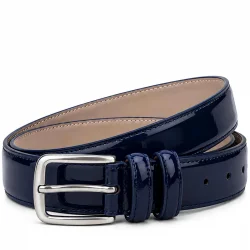Rakerplus Lacivert Rugan 3 Cm Erkek Çocuk Kemeri (85- 110 Cm)