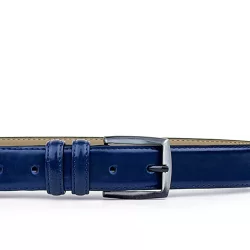 Rakerplus Lacivert Rugan 3,5 Cm Erkek Çocuk Kemeri (85- 110 Cm)