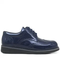 Rakerplus Lacivert Rugan Bağcıklı Günlük Erkek Genç Okul Ayakkabı