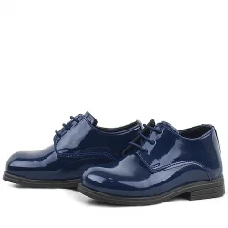 Rakerplus Lacivert Rugan Bağcıklı Oxford Çocuk Okul Ayakkabısı