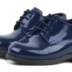 Rakerplus Lacivert Rugan Bağcıklı Oxford Çocuk Okul Ayakkabısı