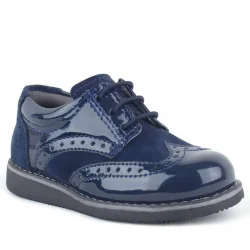 Rakerplus Lacivert Rugan Klasik Erkek Bebek Ayakkabı