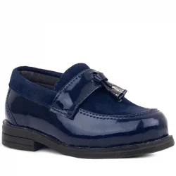 Rakerplus Lacivert Rugan Loafer Erkek Bebek Ayakkabı