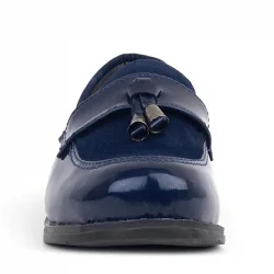 Rakerplus Lacivert Rugan Loafer Erkek Bebek Ayakkabı
