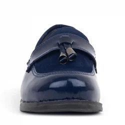 Rakerplus Lacivert Rugan Loafer Erkek Bebek Ayakkabı