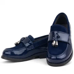 Rakerplus Lacivert Rugan Loafer Erkek Bebek Ayakkabı