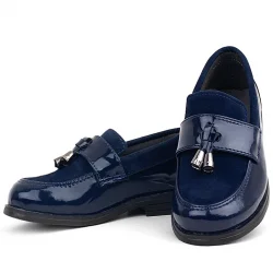 Rakerplus Lacivert Rugan Loafer Erkek Bebek Ayakkabı