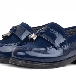 Rakerplus Lacivert Rugan Loafer Erkek Bebek Ayakkabı