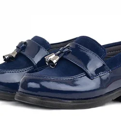 Rakerplus Lacivert Rugan Loafer Erkek Bebek Ayakkabı