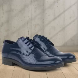 Rakerplus Lacivert Rugan Oxford Bağcıklı Klasik Çocuk Ayakkabı