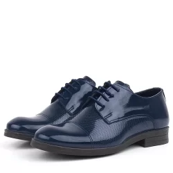 Rakerplus Lacivert Rugan Oxford Bağcıklı Klasik Çocuk Ayakkabı