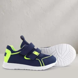 Rakerplus Lacivert Sarı Cırt Cırtlı Erkek Çocuk Spor Ayakkabı