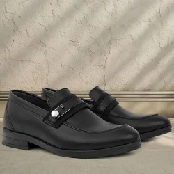 Rakerplus Loafer Hakiki Deri Siyah Klasik Erkek Genç Ayakkabısı
