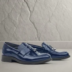 Rakerplus Loafer Lacivert Rugan Erkek Klasik Çocuk Ayakkabı