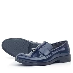 Rakerplus Loafer Lacivert Rugan Erkek Klasik Çocuk Ayakkabı