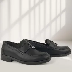 Rakerplus Loafer Siyah Mat Erkek Klasik Çocuk Ayakkabı