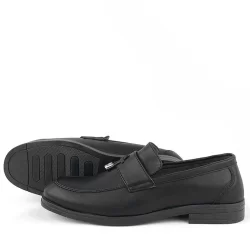 Rakerplus Loafer Siyah Mat Erkek Klasik Çocuk Ayakkabı