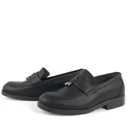Rakerplus Loafer Siyah Mat Erkek Klasik Çocuk Ayakkabı