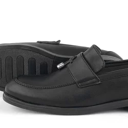Rakerplus Loafer Siyah Mat Erkek Klasik Çocuk Ayakkabı