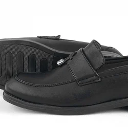 Rakerplus Loafer Siyah Mat Erkek Klasik Çocuk Ayakkabı