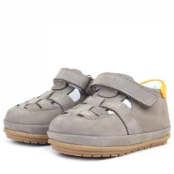 Rakerplus Muppet Hakiki Deri Kum Rengi Cırtlı Anatomik Bebek Sandalet Ayakkabı